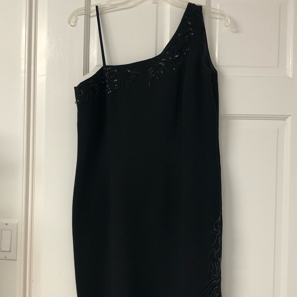 Black one shoulder dress